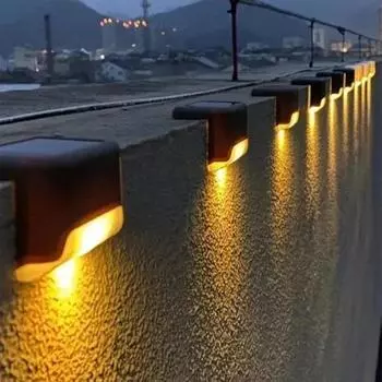 1~12PCs LED Solar Step Lamp Path Stair Outdoor Garden Lights Waterproof Balcony Light Decoration for Patio Stair Fence Light 1 pack