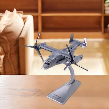 1/144 Scale V22 Helicopter Diecast Alloy Fighter Simulated with Display Stand Plane Toy Metal