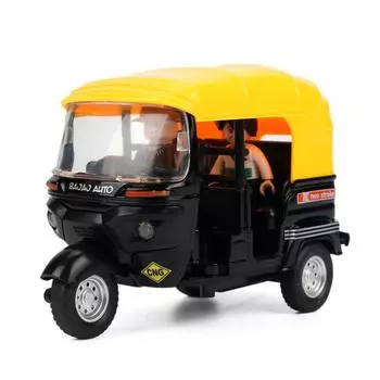 1/14 масштаб Bajaj Auto Rickshaw Tempo литая под давлением металлическая модель игрушки для детей 1/14-Size:11.5*5.7*7.8cm чёрный