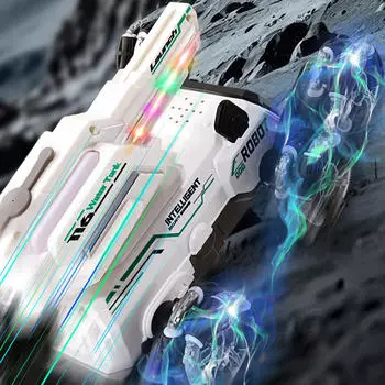 1/14 Радиоуправляемый робот-собака, игрушка, развлекательная 8-колесная трюковая машина белый