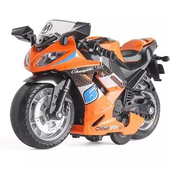 1/14 Super Sport 6, игрушечный мотоцикл, со световыми и музыкальными игрушками, литые модели мотоциклов, игрушечные мотоциклы для мальчиков, игрушечный мотоцикл для детей 3-9 лет
