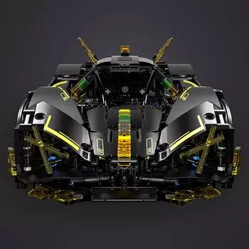 1:14 технических строительных блоков MOC, городские супергоночные автомобили, темный автомобиль, кирпичи EVO, игрушки, подарки для взрослых, детей, мальчиков, детей, 1157 шт. No Box