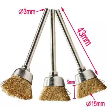 1/15/98 шт. Мини-щетка из стальной проволоки, вращающийся инструмент для чистки, щетка для удаления ржавчины с металла, полировальный диск