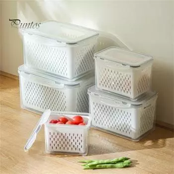 1,15 л/2 л/3 л/4,5 л/6,2 л ящик для хранения холодильника большой емкости прочная конструкция пластиковый универсальный легкий защелкивающийся герметичный пищевой контейнер для дома M
