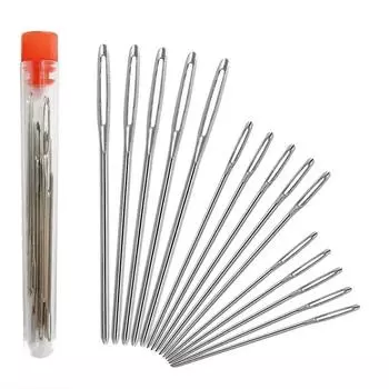 1/15 шт. DIY инструменты для рукоделия иглы с большим ушком из нержавеющей стали вышивка крестиком пряжа для вязания крючком набор для шитья