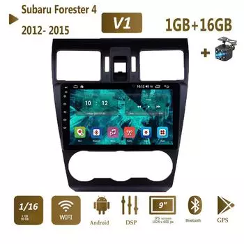 1 + 16 ГБ 9-дюймовый Android-автомобильный радиоприемник для Subaru Forester 4 SJ 2012-2015 2016 мультимедийный плеер 2Din навигация GPS DSP RDS головное устройство