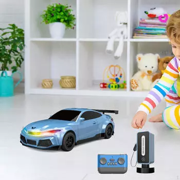 1:16 машинок с дистанционным управлением, светодиодные фонари, звук, с зарядным устройством, спорт, высокоскоростной спорт синий
