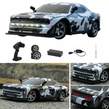 1/16 RC Drift Car RTR High Speed Cars Classic Vehicle Model Remote Control for Holiday camouflage gray