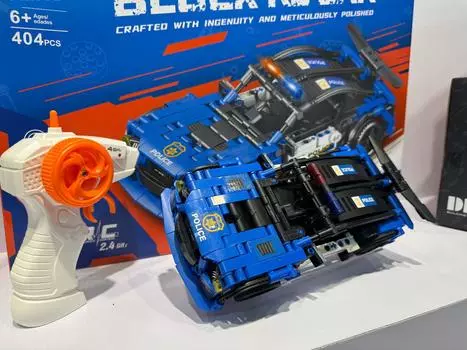 1:16 Строительных блоков полицейской машины - DIY Модель с дистанционным управлением для детей