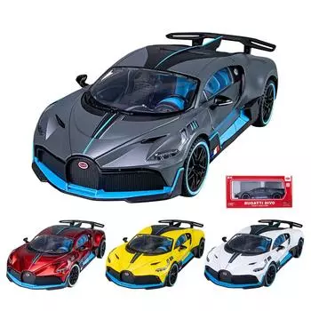 1/18 Bugatti Divo Super Toy Car Model Diecast Miniature Racing Model Doors Opening Sound Light Collection Gift for Boy Children