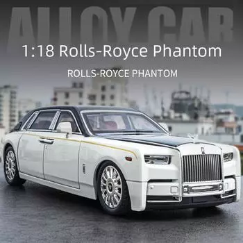 1:18-колесная модель автомобиля Phantom из сплава с амортизаторами - инерционный двигатель с 3-скоростным переключателем, игрушка-симулятор для мальчиков