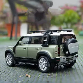 1/18 Land Rover Range Rover SUV Модель легкосплавного автомобиля с рулевым управлением спереди, многофункциональная модель внедорожника со звуком и светом, детская игрушка в подарок синий