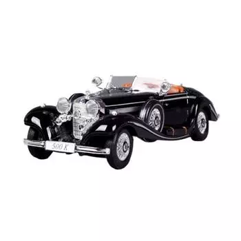 1/18 литой автомобиль для Mercedes Benz 500K модель игрушечная машина звук свет игрушка подарки 1/18-Size:29*10.5*8cm чёрный