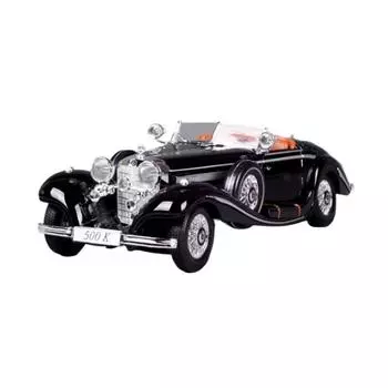 1/18 литой автомобиль для Mercedes Benz 500K модель игрушечная машина звук свет игрушка подарки 1/18-Size:29*10.5*8cm чёрный