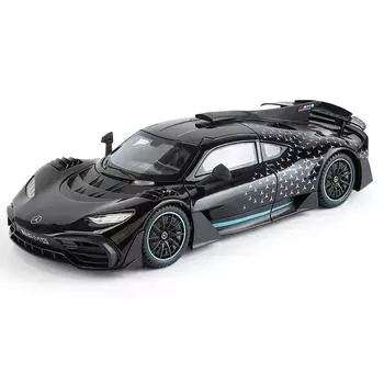 1/18 масштаб Benzs One Alloy Sports Car Model Diecasts Metal Concept Racing Vehicles Car Model Sound and Light Simulation Kids Toys Gift