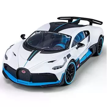 1/18 масштаб Bugatti Divo Supercar, литая под давлением модель автомобиля, игрушечный автомобиль с откатным механизмом, звуком и светом для детей, коллекция подарков для мальчиков и девочек 1/18-26x11.5x7.5cm