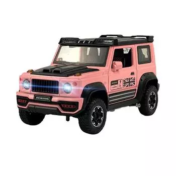 1/18 масштаб SUZUKI Jimny, литая внедорожная модель автомобиля, игрушечный автомобиль с откатным механизмом, звуком и светом для детей, коллекция подарков для мальчиков и девочек 1/18-19.5x10x9.8cm