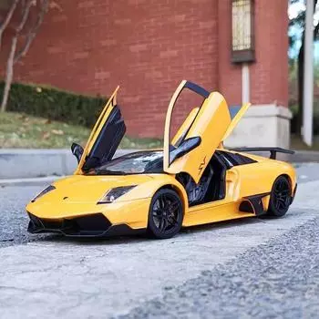 1:18 Murcielago Alloy Sports Car Model Diecasts Metal Super Racing Car Vehicles Model Simulation Collection Childrens Toys Gifts оранжевый
