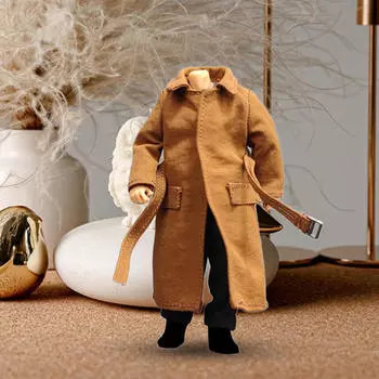 1/18 Мужская фигурка Длинная ветровка 3,75 Костюм DIY Кукла Одевание Аксессуары Модель caramel