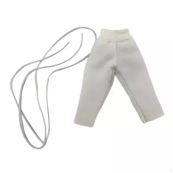 1/18 Мужские штаны для куклы, мини, широкие длинные штаны, спортивная одежда, костюм для фигуры 3,75 белый