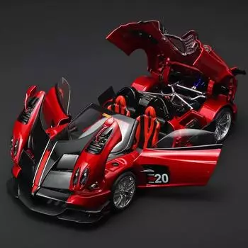 1:18 Pagani Huayra BC Blu Francia/Candy Blue с карбоновыми акцентами 1/18 Модель автомобиля от Autoart