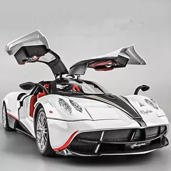 1:18 Pagani Huayra Dinastia литая гоночная модель автомобиля из сплава металла игрушечная спортивная модель автомобиля имитация звука и света детский подарок белый