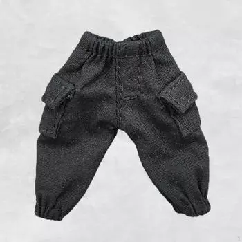 1/18 повседневные брюки аксессуар кукольная одежда ручной работы 3,75 дюйма мини фигурка для переодевания чёрный