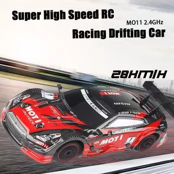 1/18 Renote Control, гоночный автомобиль для дрифта, 28 км/ч, 4WD, высокоскоростной гоночный автомобиль, подарок для детей, RTR с 2 2 battery красный