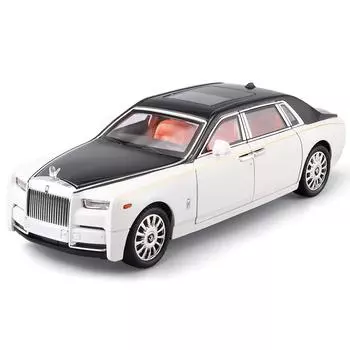 1/18 Rolls Royce Phantom литая модель автомобиля игрушечная металлическая модель транспортного средства имитация звука свет с игрушечной машинкой подарки для детей
