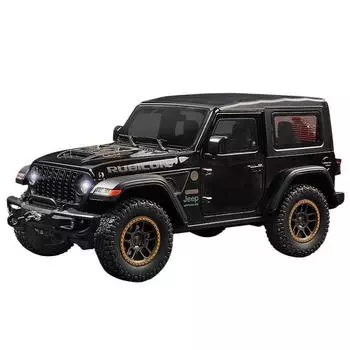 1/18 Scale Jeep Wrangler Alloy Model Car Toy with Sound and Light Effects - Perfect Gift for Kids and Collectors чёрный