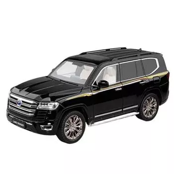1/18 Toyota Land Cruiser LC300 ZX литая модель автомобиля литые металлические внедорожники модель автомобиля звук свет детская игрушка подарок 1/18-Size27.5*12.5*10.5cm чёрный