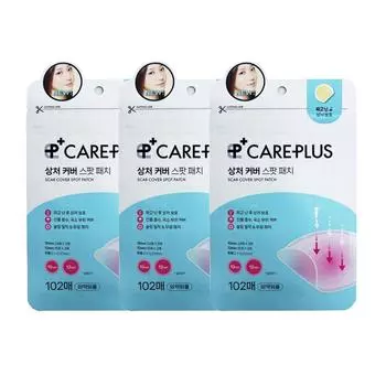 [1+1+1][CAREPLUS] Патч от прыщей 102 шт. Патч от акне Точечный патч Наклейка от прыщей 102P x 3pcs (306P)