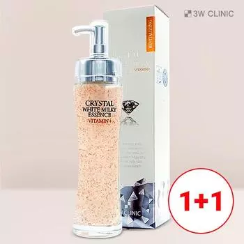 1+1 3W Clinic Crystal White молочная эссенция 150 мл (1 + 1) - Осветляющий и увлажняющий уход за кожей