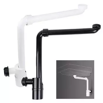 1-1/4 дюйма Пластиковый Компактный Сифон Для Раковины Для Ванной Комнаты Регулируемый Сифон Для Умывальника Кухонные Инструменты белый