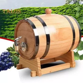 1/1,5/3 л дубовая винная бочка с подставкой для крана винтажная бочка для выдержки виски диспенсер деревянная бочка домашний бар декор S