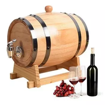 1/1,5/3 л дубовая винная бочка с подставкой для крана винтажная бочка для выдержки виски диспенсер деревянная бочка домашний бар декор S