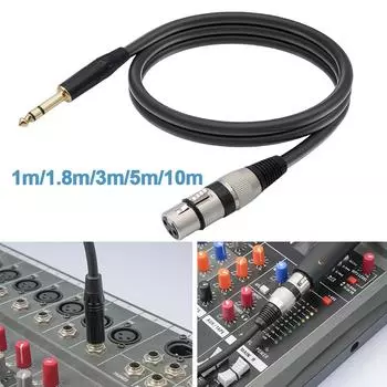 1/1.8/3/5/10 М 6.35 мм (1/4 дюйма) Позолоченный соединитель кабеля TRS-XLR полезен 3M