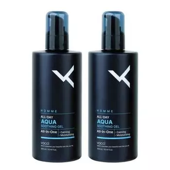 1+1 Bazzi Homme 4in1 All Day Aqua Soothing Gel All-in-One 300 мл, 2 шт.