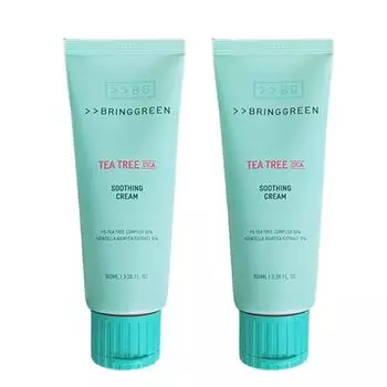 1+1 Bring Green Tea Tree Cica Soothing Cream Plus, специальный набор, 2 шт., 50 мл