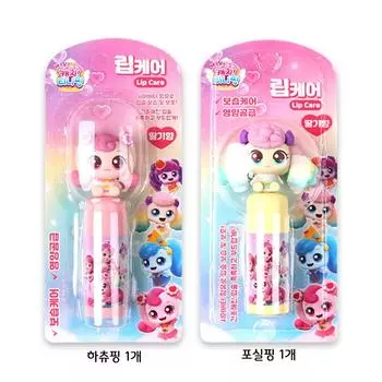 1+1 бальзам для губ Catch Tiniping Lip Care со вкусом клубники, 1 набор, 3,8 г, Ha Chuping + Four Silping