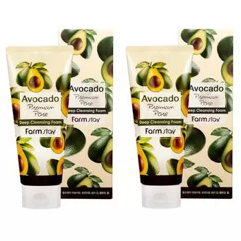 1+1 Farm Stay Real Avocado Premium Pore Deep Cleansing Foam 180 мл 2 шт.