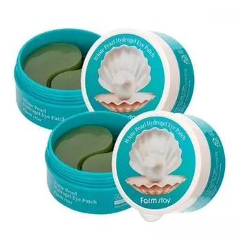 1+1 Гидрогелевые патчи для глаз Farmstay White Pearl 90 г 60 шт. No options/20