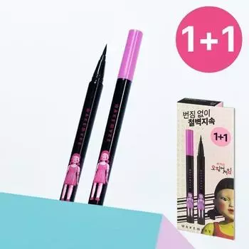 [1+1/Игра в стиле кальмара] Wake Make Iron Wall Pen Eyeliner 3 COLOR [1+1 Squid Game] 01 Black 10,900 won