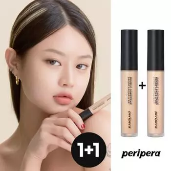 [1+1] Консилер-корректор Peripera Double Long Wear, натуральный бежевый + классический 1 набор