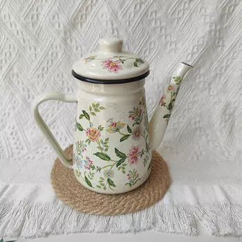 1,1 л эмалированный чайник для напитков, кувшин для воды с ручкой для кухни и вечеринок style A