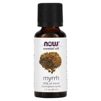 1+1 Now Foods Эфирное масло мирры 1 жидкая унция 30 мл, 1 жидкая унция.