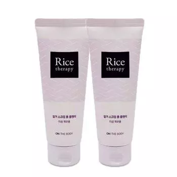 1+1 On the Body Rice Therapy Rice Bran Scrub Foam Cleanser 150ml (for oily skin), 2 units