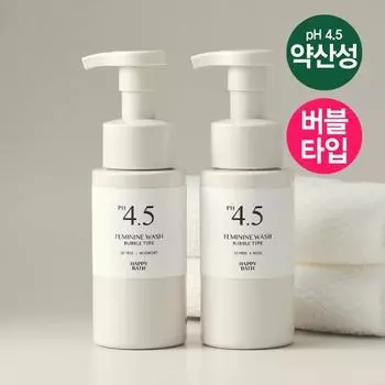 [1+1/Пузырь/Гель] Happy Bath pH 4.5 слабокислотный, гипоаллергенный женский гель для душа 250 г (роза/полынь), 6 типов, выберите 1, корейские женские товары Rose Bubble Feminine Cleanser