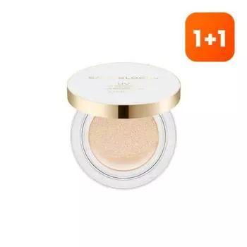 [1+1] Солнцезащитный кушон Safe Block RX Cover Tone-Up SPF50+/PA++++, 2 шт.