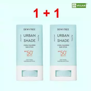 [1+1] Солнцезащитный стик Dewytree Urban Shade Cool Calming 20 г+20 г 2 шт, 40 г, 1 набор